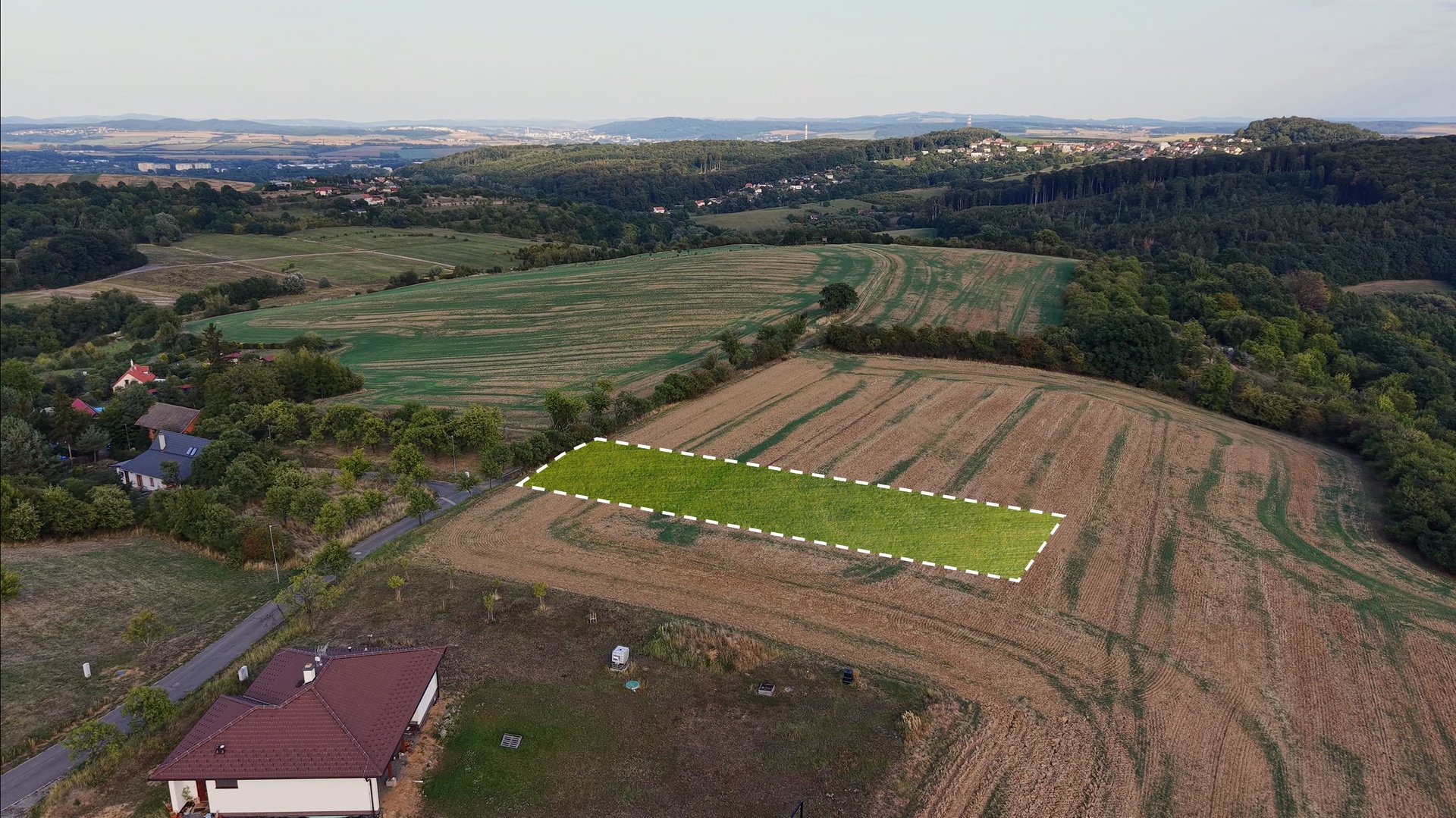 Prodej zasíťovaného stavebního pozemku, 1154 m2, Nová Dědina, Kvasice, Kroměříž