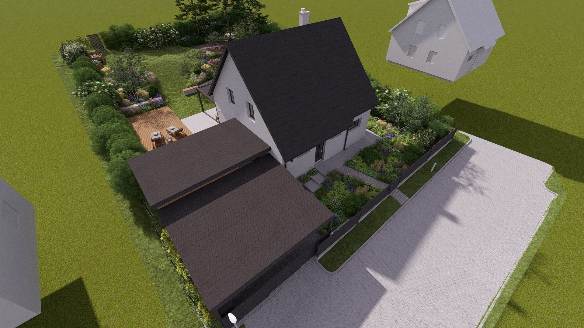 Prodej novostavby RD 5+kk,  184 m2, zahrada 719 m2, parkování, Panenské Břežany, Praha-východ