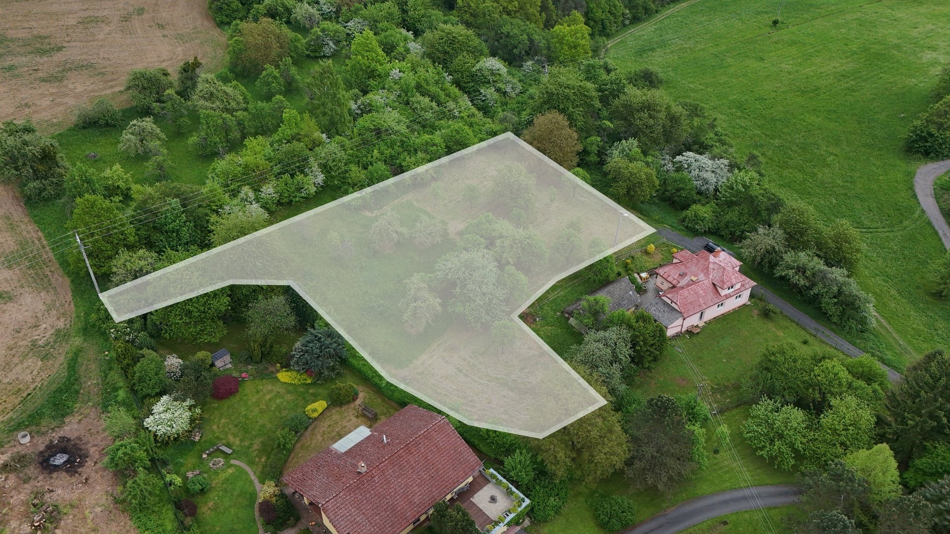 Prodej zasíťovaného stavebního pozemku , 2620 m2, Kostelec u Zlína, Zlín