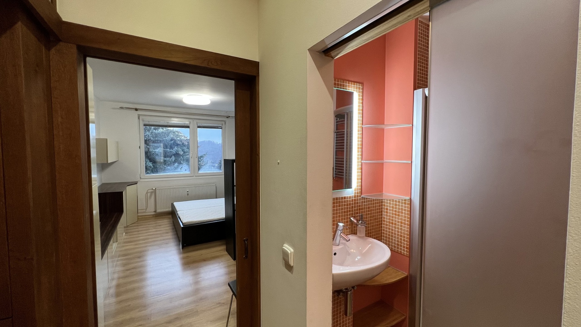 Pronájem bytu 1+1, 32 m2, garážové stání, sklep, Větrná Zlín