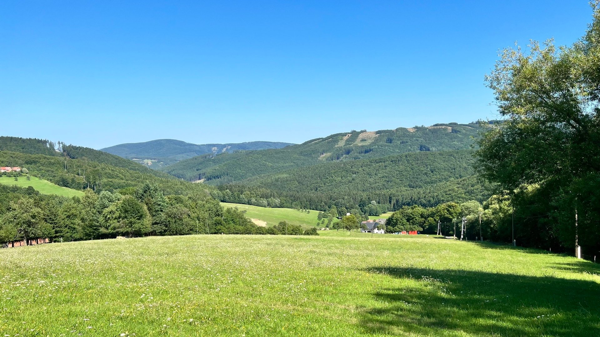 Prodej stavebního pozemku 5 950 m2, pastviny, lokalita Chmelinec, Vyškovec, Bílé Karpaty