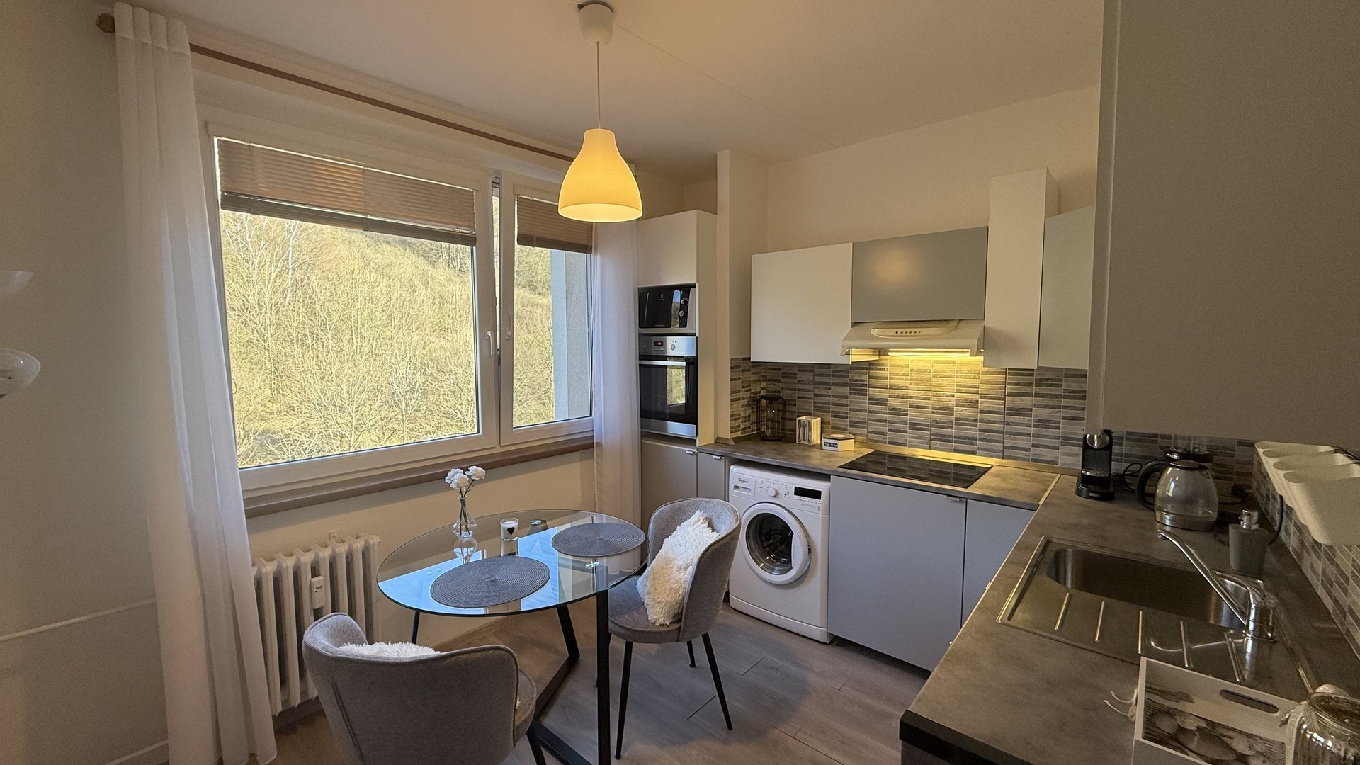 Pronájem zrekonstruovaného bytu 1+1, 31 m2, lodžie, sklep, Dolní Jasenka, Vsetín